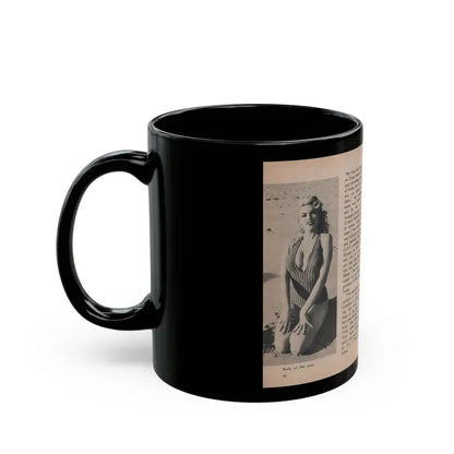 Jayne Mansfield #295 - JAYNE Pocket Magazine Pages 34 & 35 (Vintage Female Icon) Black Coffee Mug - Go Mug Yourself