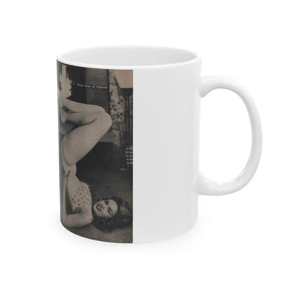 Jayne Mansfield #295 - JAYNE Pocket Magazine Pages 34 & 35 (Vintage Female Icon) White Coffee Mug - Go Mug Yourself