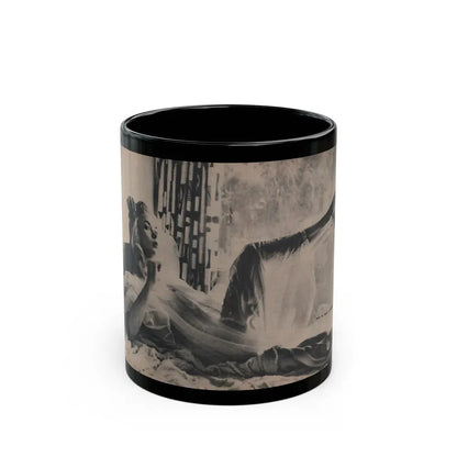 Jayne Mansfield #296 - JAYNE Pocket Magazine Pages 36 & 37 (Vintage Female Icon) Black Coffee Mug 11oz - Go Mug Yourself