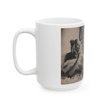 Jayne Mansfield #296 - JAYNE Pocket Magazine Pages 36 & 37 (Vintage Female Icon) White Coffee Mug - Go Mug Yourself