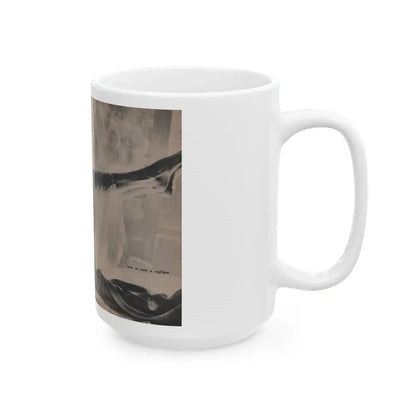 Jayne Mansfield #296 - JAYNE Pocket Magazine Pages 36 & 37 (Vintage Female Icon) White Coffee Mug - Go Mug Yourself