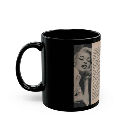 Jayne Mansfield #297 - JAYNE Pocket Magazine Pages 38 & 39 (Vintage Female Icon) Black Coffee Mug - Go Mug Yourself