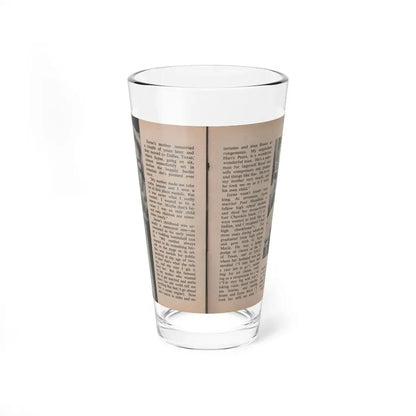 Jayne Mansfield #297 - JAYNE Pocket Magazine Pages 38 & 39 (Vintage Female Icon) Pint Glass 16oz 16oz - Go Mug Yourself