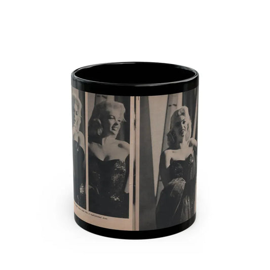 Jayne Mansfield #298 - JAYNE Pocket Magazine Pages 40 & 41 (Vintage Female Icon) Black Coffee Mug 11oz - Go Mug Yourself
