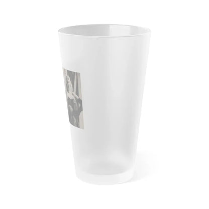 Jayne Mansfield #298 - JAYNE Pocket Magazine Pages 40 & 41 (Vintage Female Icon) Frosted Pint Glass 16oz - Go Mug Yourself