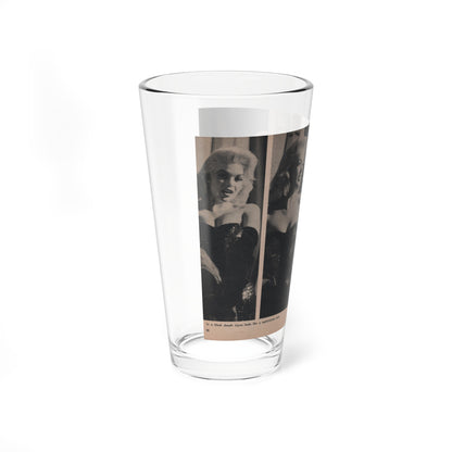 Jayne Mansfield #298 - JAYNE Pocket Magazine Pages 40 & 41 (Vintage Female Icon) Pint Glass 16oz-Go Mug Yourself