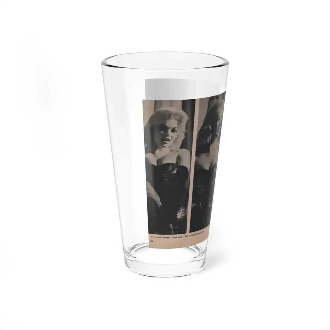 Jayne Mansfield #298 - JAYNE Pocket Magazine Pages 40 & 41 (Vintage Female Icon) Pint Glass 16oz - Go Mug Yourself