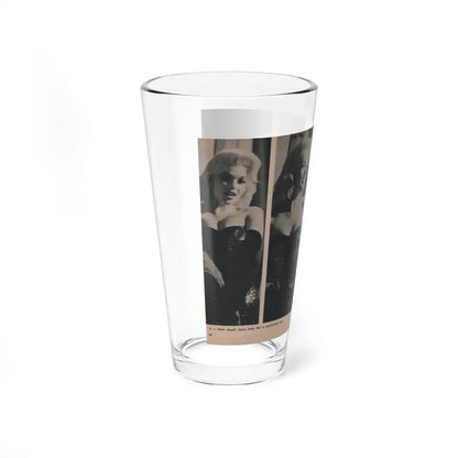 Jayne Mansfield #298 - JAYNE Pocket Magazine Pages 40 & 41 (Vintage Female Icon) Pint Glass 16oz - Go Mug Yourself