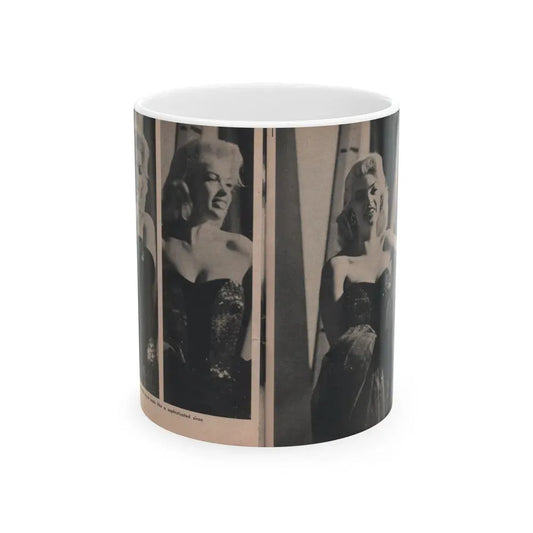 Jayne Mansfield #298 - JAYNE Pocket Magazine Pages 40 & 41 (Vintage Female Icon) White Coffee Mug 11oz - Go Mug Yourself