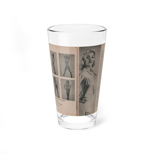 Jayne Mansfield #299 - JAYNE Pocket Magazine Pages 42 & 43 (Vintage Female Icon) Pint Glass 16oz 16oz - Go Mug Yourself