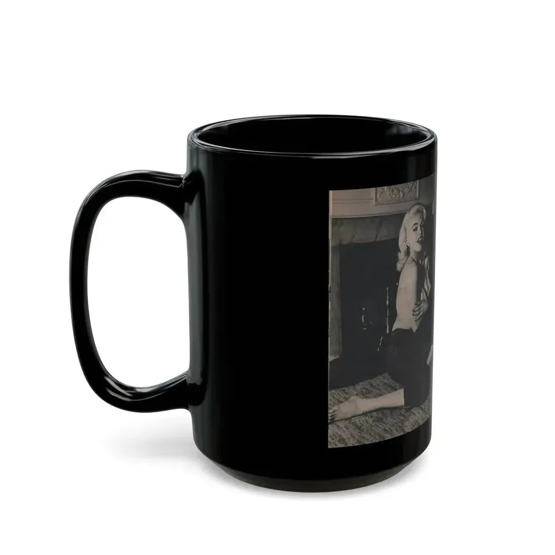 Jayne Mansfield #300 - JAYNE Pocket Magazine Pages 44 & 45 (Vintage Female Icon) Black Coffee Mug - Go Mug Yourself