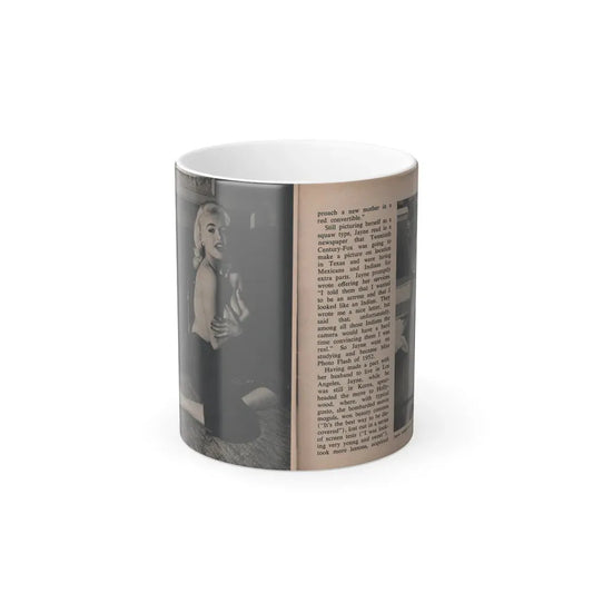Jayne Mansfield #300 - JAYNE Pocket Magazine Pages 44 & 45 (Vintage Female Icon) Color Changing Coffee Mug 11oz - Go Mug Yourself