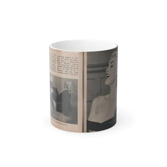 Jayne Mansfield #301 - JAYNE Pocket Magazine Pages 46 & 47 (Vintage Female Icon) Color Changing Coffee Mug 11oz - Go Mug Yourself