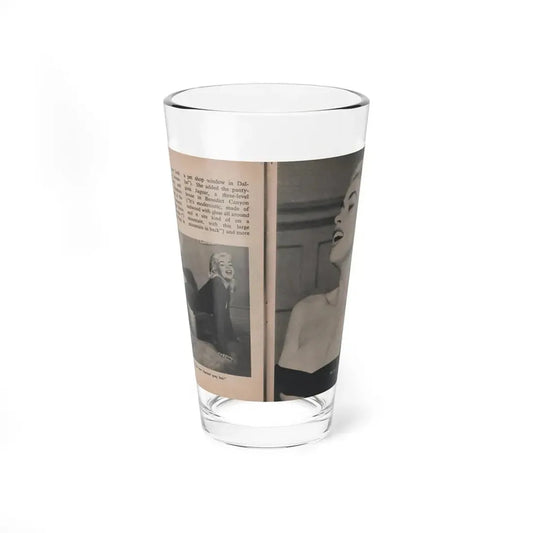 Jayne Mansfield #301 - JAYNE Pocket Magazine Pages 46 & 47 (Vintage Female Icon) Pint Glass 16oz 16oz - Go Mug Yourself