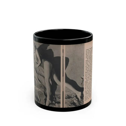 Jayne Mansfield #302 - JAYNE Pocket Magazine Pages 48 & 49 (Vintage Female Icon) Black Coffee Mug 11oz - Go Mug Yourself