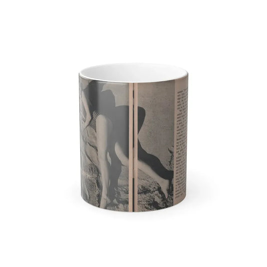 Jayne Mansfield #302 - JAYNE Pocket Magazine Pages 48 & 49 (Vintage Female Icon) Color Changing Coffee Mug 11oz - Go Mug Yourself
