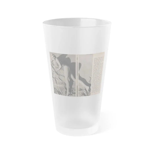 Jayne Mansfield #302 - JAYNE Pocket Magazine Pages 48 & 49 (Vintage Female Icon) Frosted Pint Glass 16oz 16oz Frosted - Go Mug Yourself