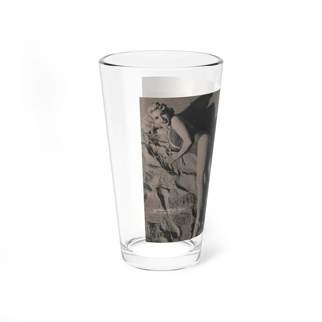 Jayne Mansfield #302 - JAYNE Pocket Magazine Pages 48 & 49 (Vintage Female Icon) Pint Glass 16oz - Go Mug Yourself