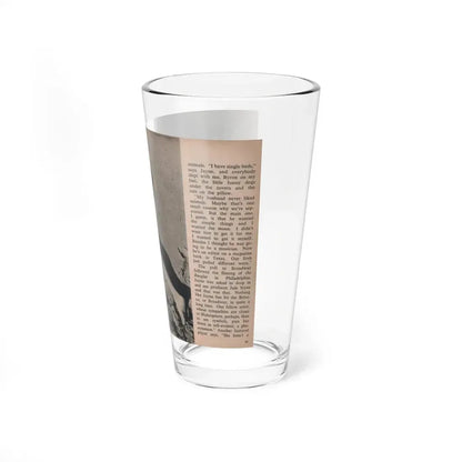 Jayne Mansfield #302 - JAYNE Pocket Magazine Pages 48 & 49 (Vintage Female Icon) Pint Glass 16oz - Go Mug Yourself