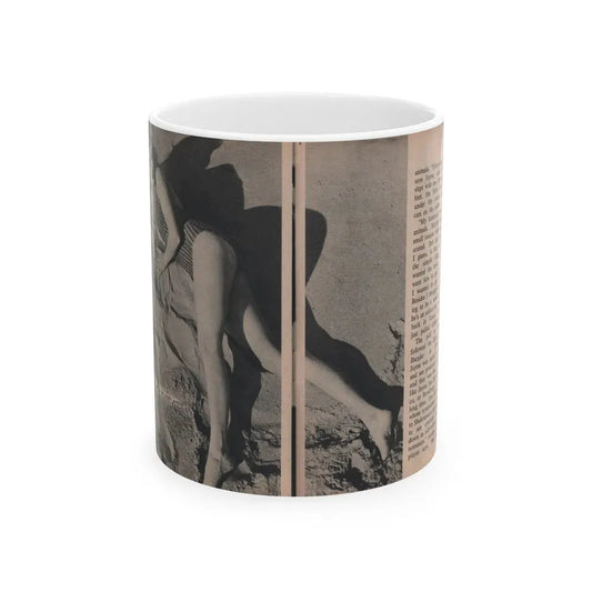 Jayne Mansfield #302 - JAYNE Pocket Magazine Pages 48 & 49 (Vintage Female Icon) White Coffee Mug 11oz - Go Mug Yourself