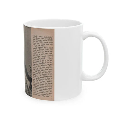 Jayne Mansfield #302 - JAYNE Pocket Magazine Pages 48 & 49 (Vintage Female Icon) White Coffee Mug - Go Mug Yourself