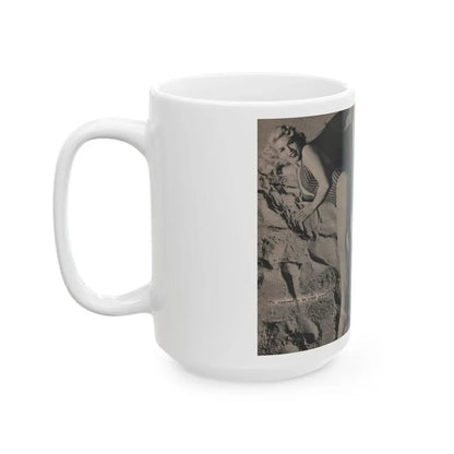 Jayne Mansfield #302 - JAYNE Pocket Magazine Pages 48 & 49 (Vintage Female Icon) White Coffee Mug - Go Mug Yourself