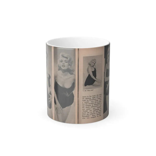 Jayne Mansfield #303 - JAYNE Pocket Magazine Pages 50 & 51 (Vintage Female Icon) Color Changing Coffee Mug 11oz - Go Mug Yourself
