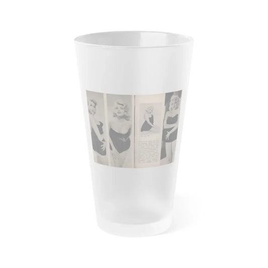Jayne Mansfield #303 - JAYNE Pocket Magazine Pages 50 & 51 (Vintage Female Icon) Frosted Pint Glass 16oz 16oz Frosted - Go Mug Yourself