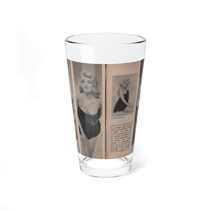 Jayne Mansfield #303 - JAYNE Pocket Magazine Pages 50 & 51 (Vintage Female Icon) Pint Glass 16oz-16oz-Go Mug Yourself