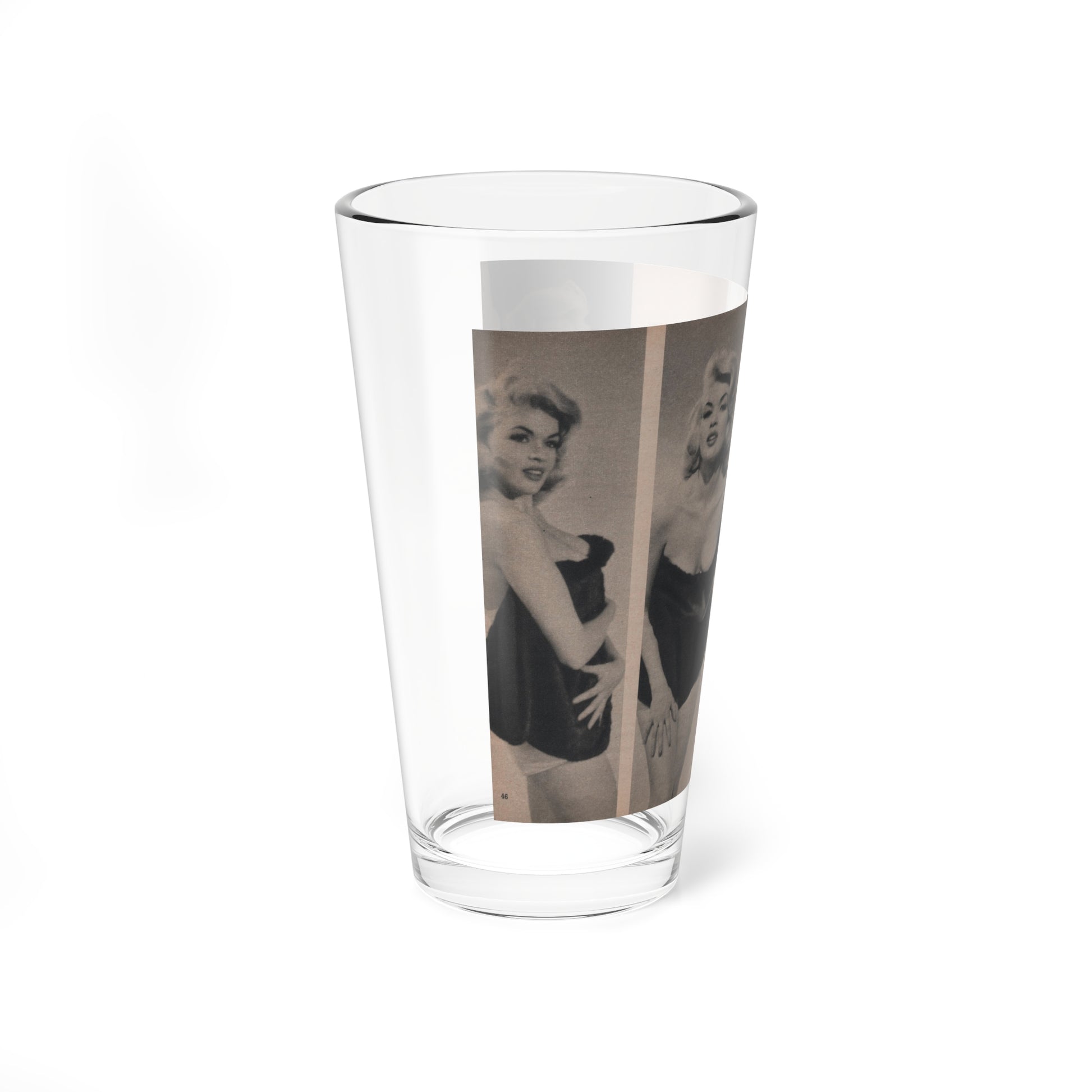 Jayne Mansfield #303 - JAYNE Pocket Magazine Pages 50 & 51 (Vintage Female Icon) Pint Glass 16oz-Go Mug Yourself