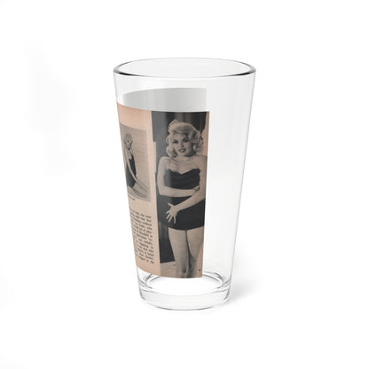 Jayne Mansfield #303 - JAYNE Pocket Magazine Pages 50 & 51 (Vintage Female Icon) Pint Glass 16oz-Go Mug Yourself