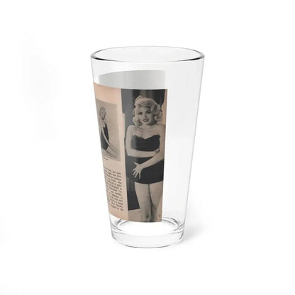 Jayne Mansfield #303 - JAYNE Pocket Magazine Pages 50 & 51 (Vintage Female Icon) Pint Glass 16oz - Go Mug Yourself