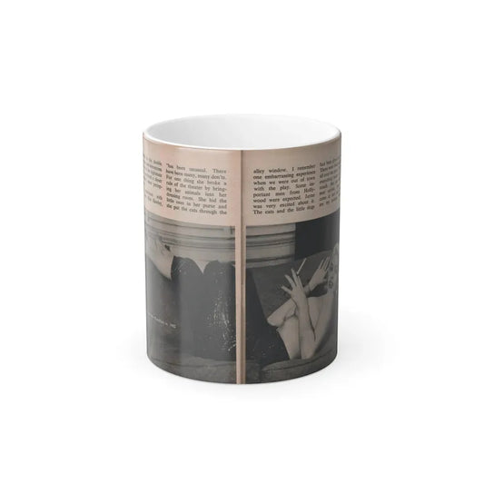 Jayne Mansfield #304 - JAYNE Pocket Magazine Pages 52 & 53 (Vintage Female Icon) Color Changing Coffee Mug 11oz - Go Mug Yourself