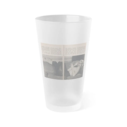 Jayne Mansfield #304 - JAYNE Pocket Magazine Pages 52 & 53 (Vintage Female Icon) Frosted Pint Glass 16oz-16oz-Frosted-Go Mug Yourself