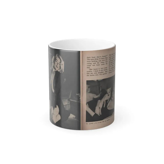 Jayne Mansfield #305 - JAYNE Pocket Magazine Pages 54 & 55 (Vintage Female Icon) Color Changing Coffee Mug 11oz - Go Mug Yourself