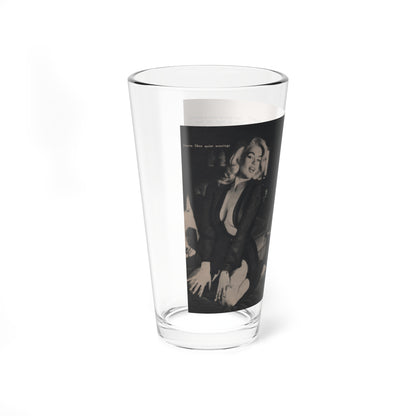 Jayne Mansfield #305 - JAYNE Pocket Magazine Pages 54 & 55 (Vintage Female Icon) Pint Glass 16oz-Go Mug Yourself