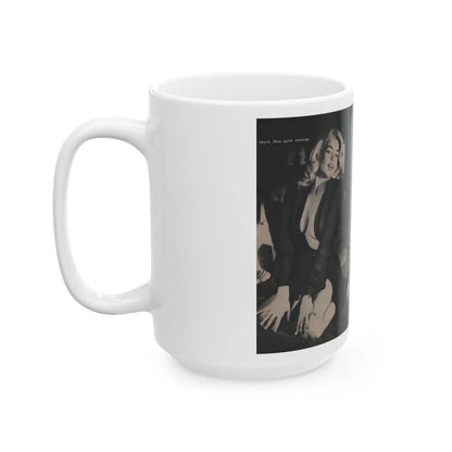 Jayne Mansfield #305 - JAYNE Pocket Magazine Pages 54 & 55 (Vintage Female Icon) White Coffee Mug-Go Mug Yourself