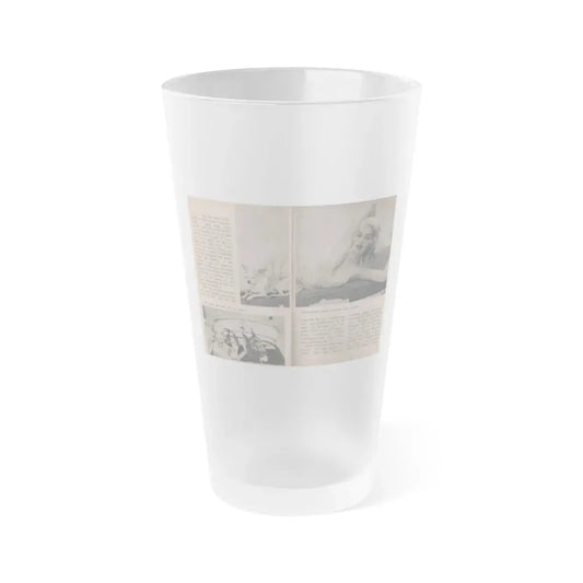 Jayne Mansfield #306 - JAYNE Pocket Magazine Pages 56 & 57 (Vintage Female Icon) Frosted Pint Glass 16oz 16oz Frosted - Go Mug Yourself