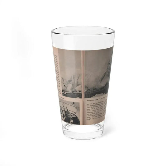 Jayne Mansfield #306 - JAYNE Pocket Magazine Pages 56 & 57 (Vintage Female Icon) Pint Glass 16oz 16oz - Go Mug Yourself