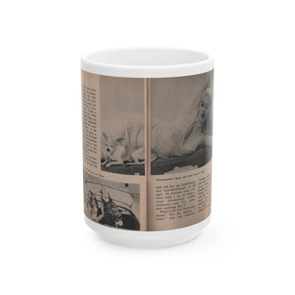 Jayne Mansfield #306 - JAYNE Pocket Magazine Pages 56 & 57 (Vintage Female Icon) White Coffee Mug-15oz-Go Mug Yourself