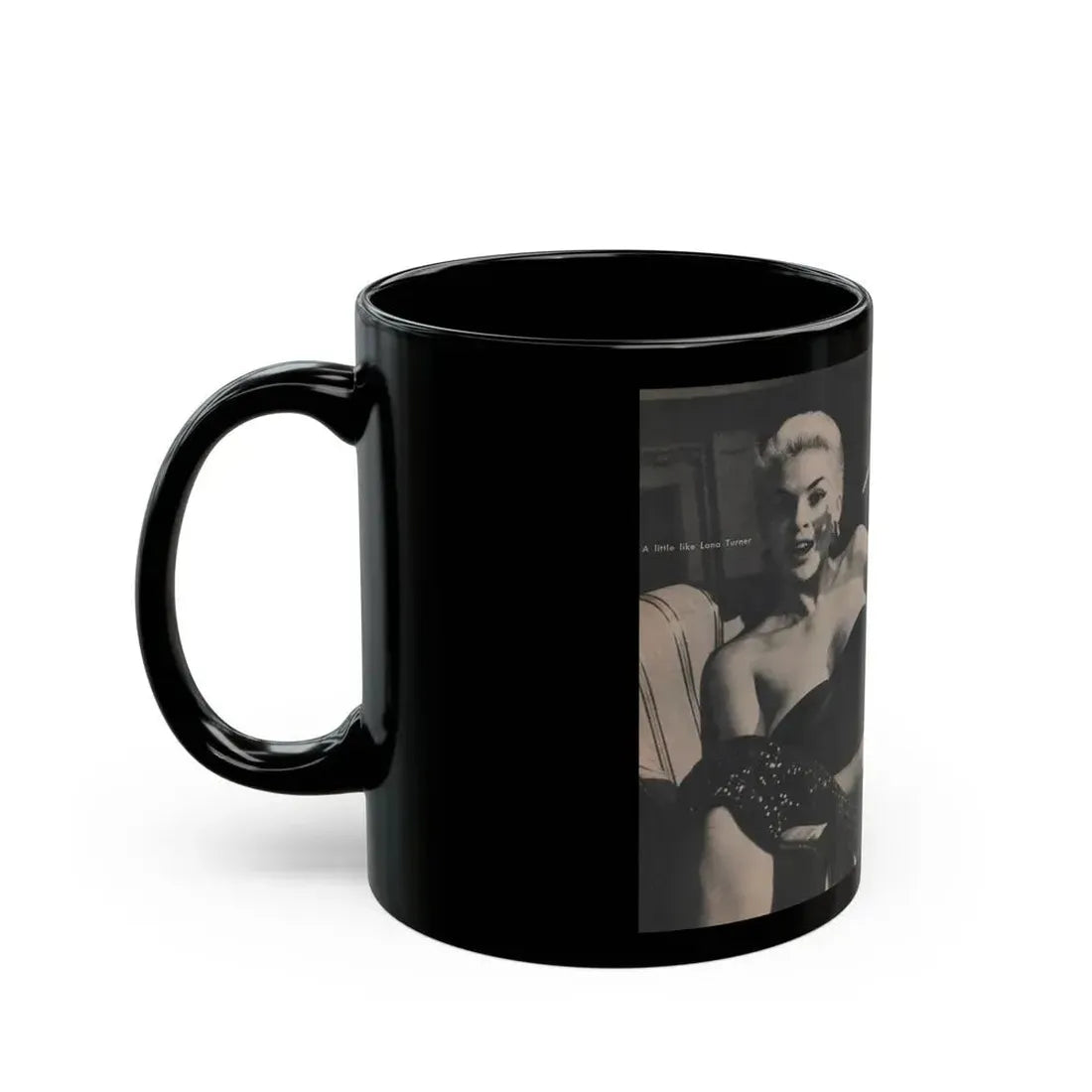 Jayne Mansfield #307 - JAYNE Pocket Magazine Pages 58 & 59 (Vintage Female Icon) Black Coffee Mug - Go Mug Yourself