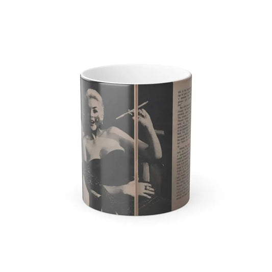 Jayne Mansfield #307 - JAYNE Pocket Magazine Pages 58 & 59 (Vintage Female Icon) Color Changing Coffee Mug 11oz - Go Mug Yourself