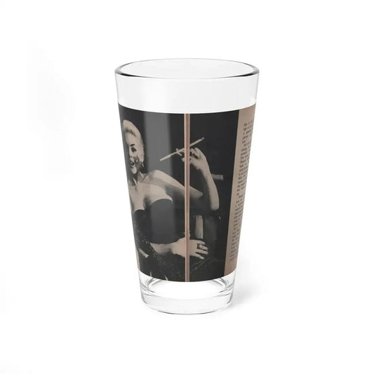 Jayne Mansfield #307 - JAYNE Pocket Magazine Pages 58 & 59 (Vintage Female Icon) Pint Glass 16oz 16oz - Go Mug Yourself