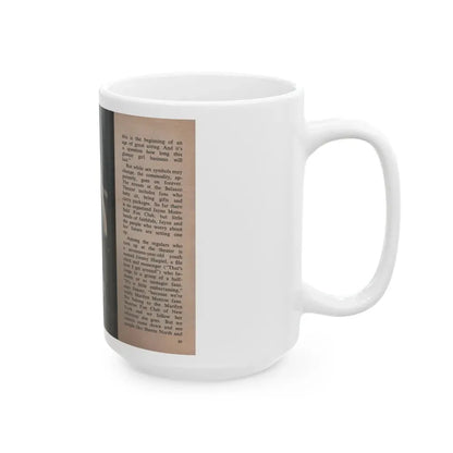 Jayne Mansfield #307 - JAYNE Pocket Magazine Pages 58 & 59 (Vintage Female Icon) White Coffee Mug - Go Mug Yourself