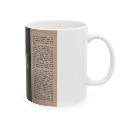 Jayne Mansfield #307 - JAYNE Pocket Magazine Pages 58 & 59 (Vintage Female Icon) White Coffee Mug - Go Mug Yourself