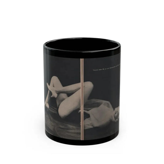 Jayne Mansfield #309 - JAYNE Pocket Magazine Pages 62 & 63 (Vintage Female Icon) Black Coffee Mug 11oz - Go Mug Yourself
