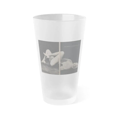 Jayne Mansfield #309 - JAYNE Pocket Magazine Pages 62 & 63 (Vintage Female Icon) Frosted Pint Glass 16oz 16oz Frosted - Go Mug Yourself