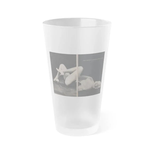 Jayne Mansfield #309 - JAYNE Pocket Magazine Pages 62 & 63 (Vintage Female Icon) Frosted Pint Glass 16oz 16oz Frosted - Go Mug Yourself