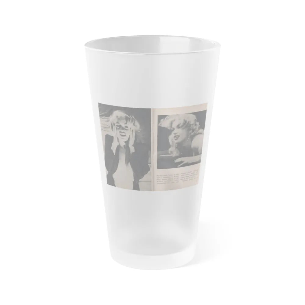 Jayne Mansfield #310 - JAYNE Pocket Magazine Pages 64 & 65 (Vintage Female Icon) Frosted Pint Glass 16oz-16oz-Frosted-Go Mug Yourself