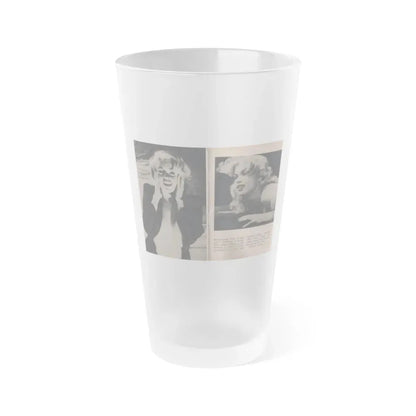 Jayne Mansfield #310 - JAYNE Pocket Magazine Pages 64 & 65 (Vintage Female Icon) Frosted Pint Glass 16oz 16oz Frosted - Go Mug Yourself